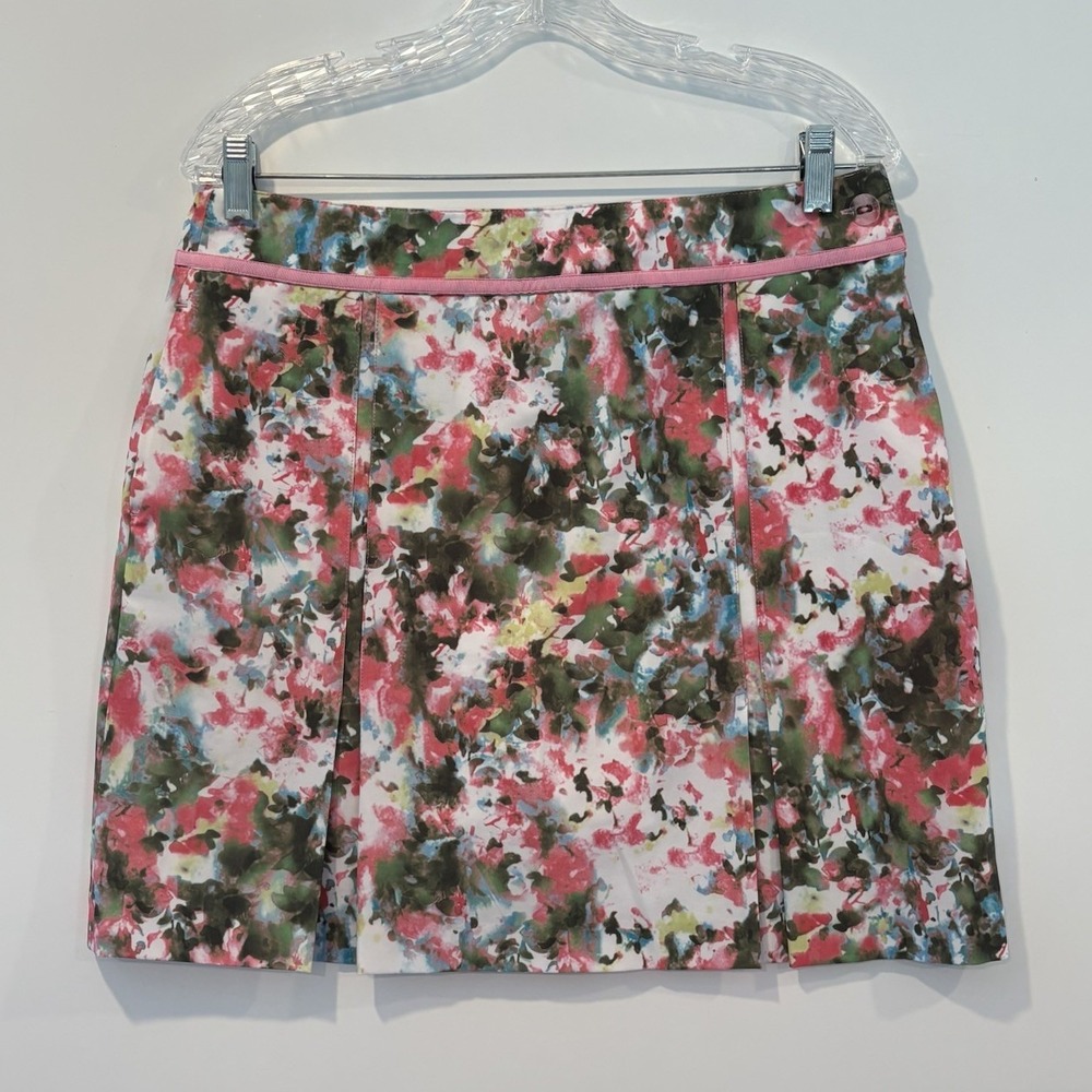 EP Pro Golf Skort Womens 8 Floral Abstract Pink Green Activewear Skirt 0934